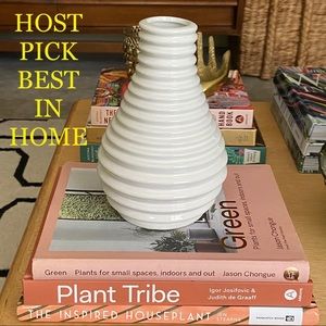 Ribbed Ceramic Vase